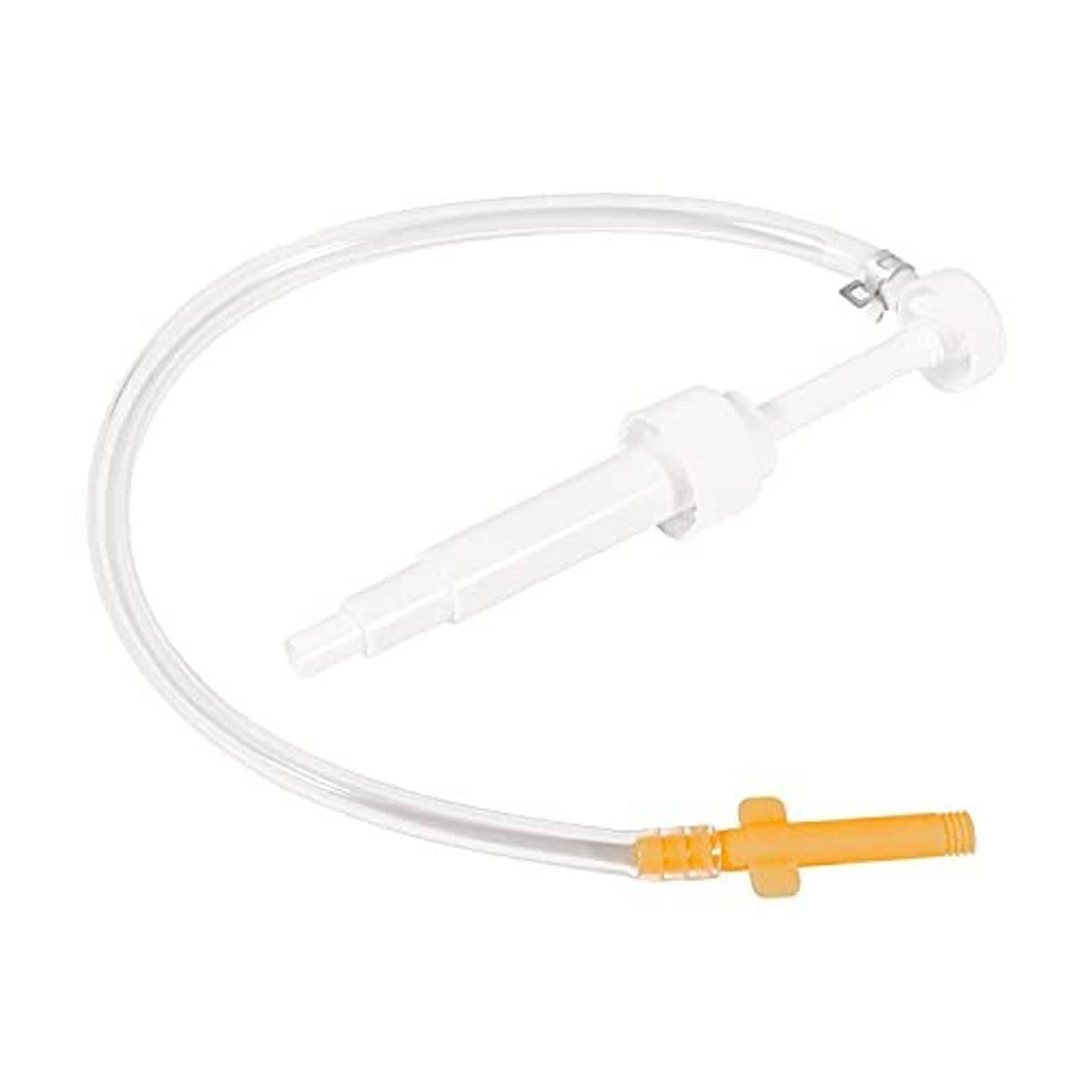 Gear lube transfer pump kit with clear hose, white pump handle, and yellow inline connector