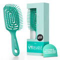 Teal FHI Heat unbrush flex detangling hairbrush with retail box packaging