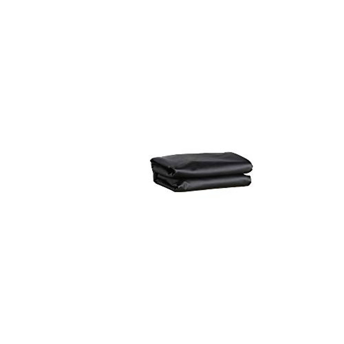 Folded black PU vinyl fitted cover, compact storage bundle