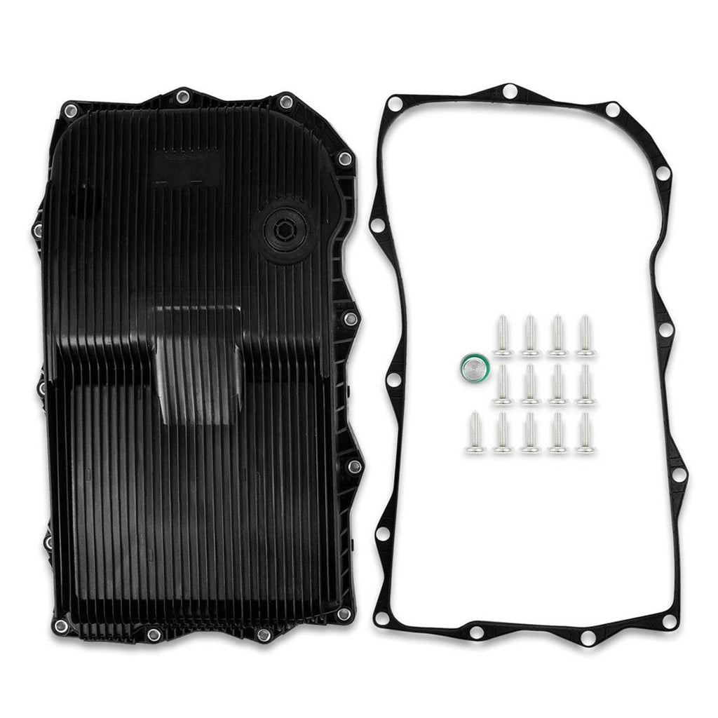 Automatic transmission oil pan with gasket and replacement bolts kit