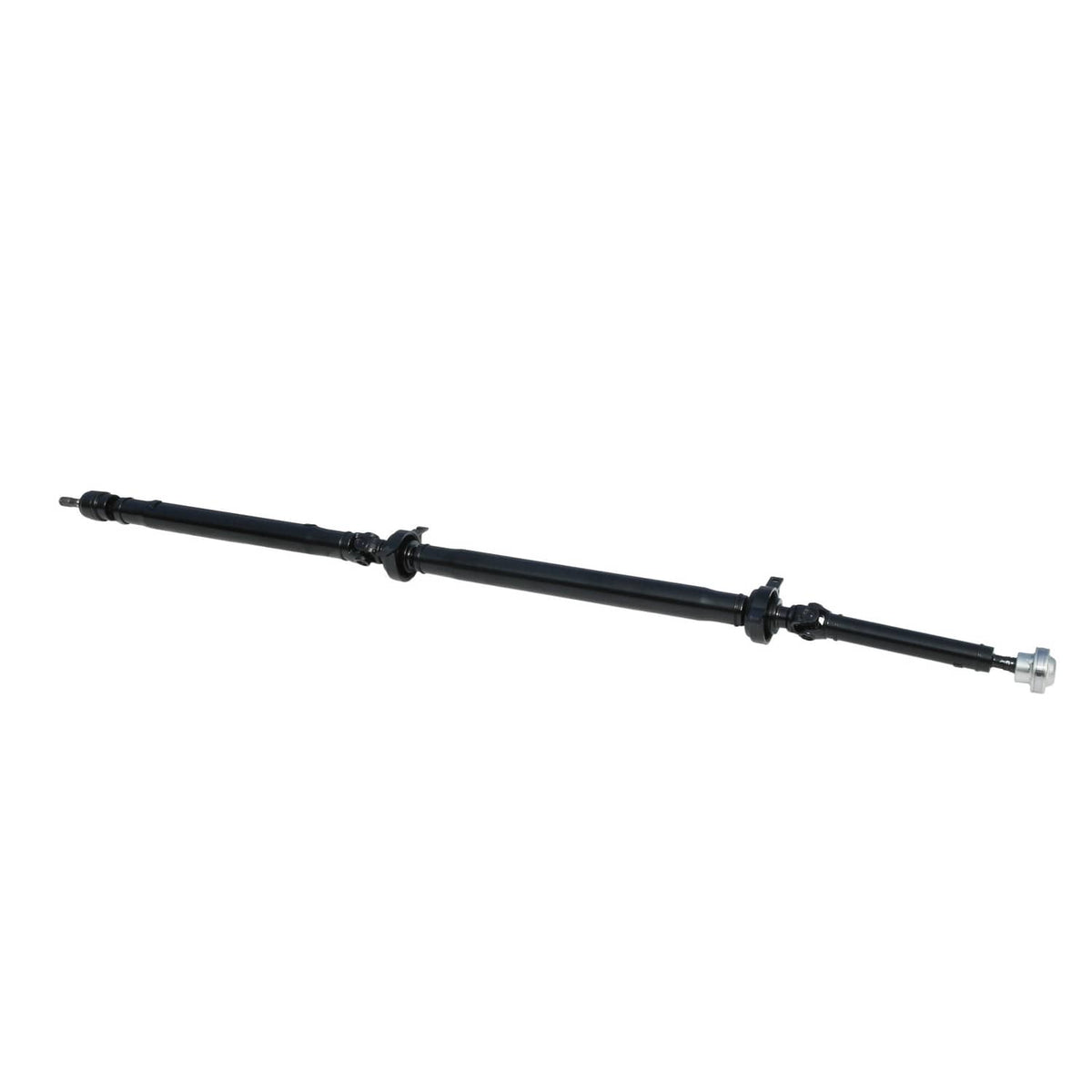 Rear propeller shaft assembly showing central joint and metal end flange