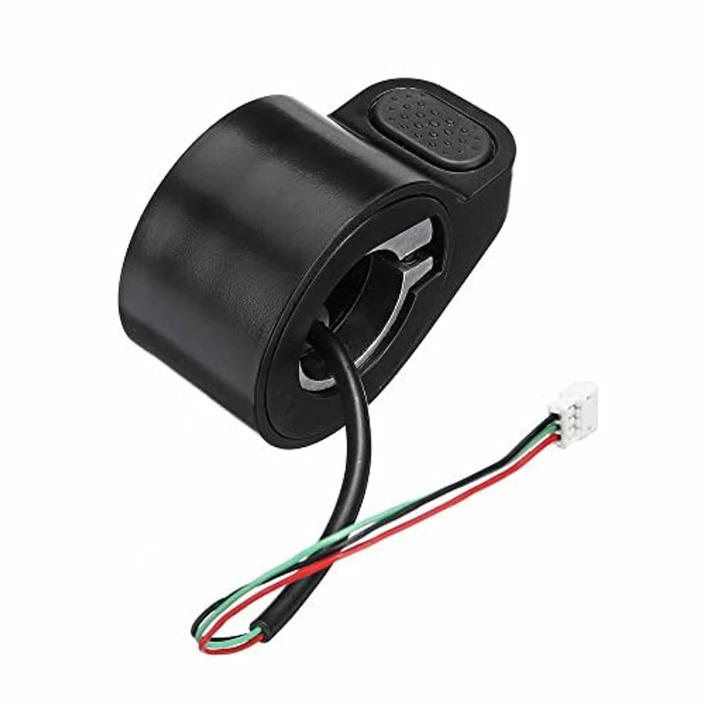 Electric scooter thumb throttle accelerator control, black body with cable connector