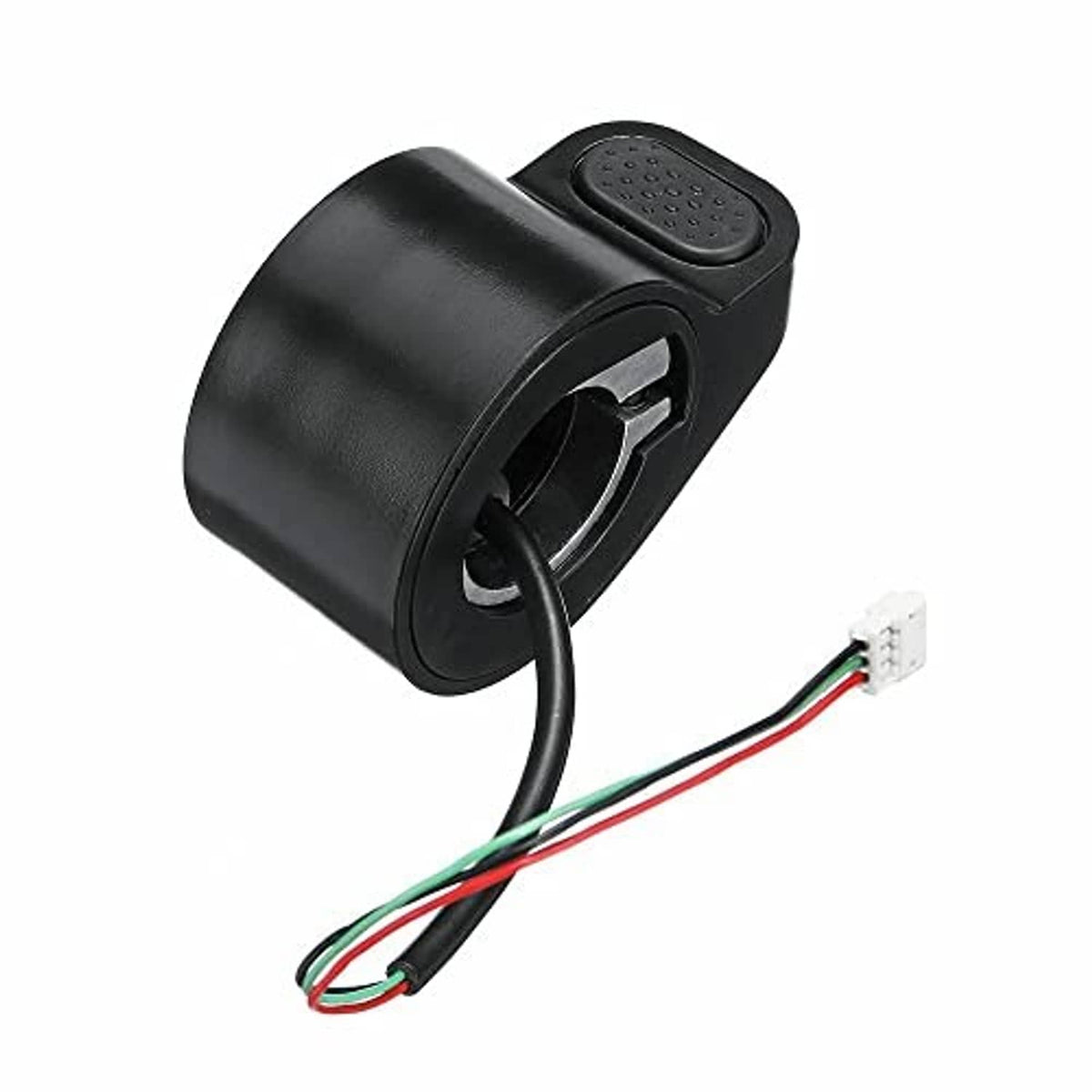 Electric scooter thumb throttle accelerator control, black body with cable connector