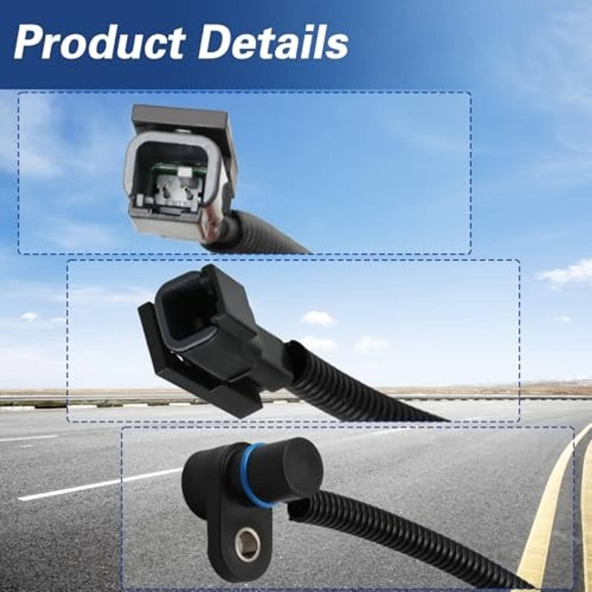 Crankshaft position sensor plug and cable with blue-ring mounting tip