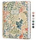 Taja Planner 2026-2027 beige floral fabric cover with spiral binding and date label