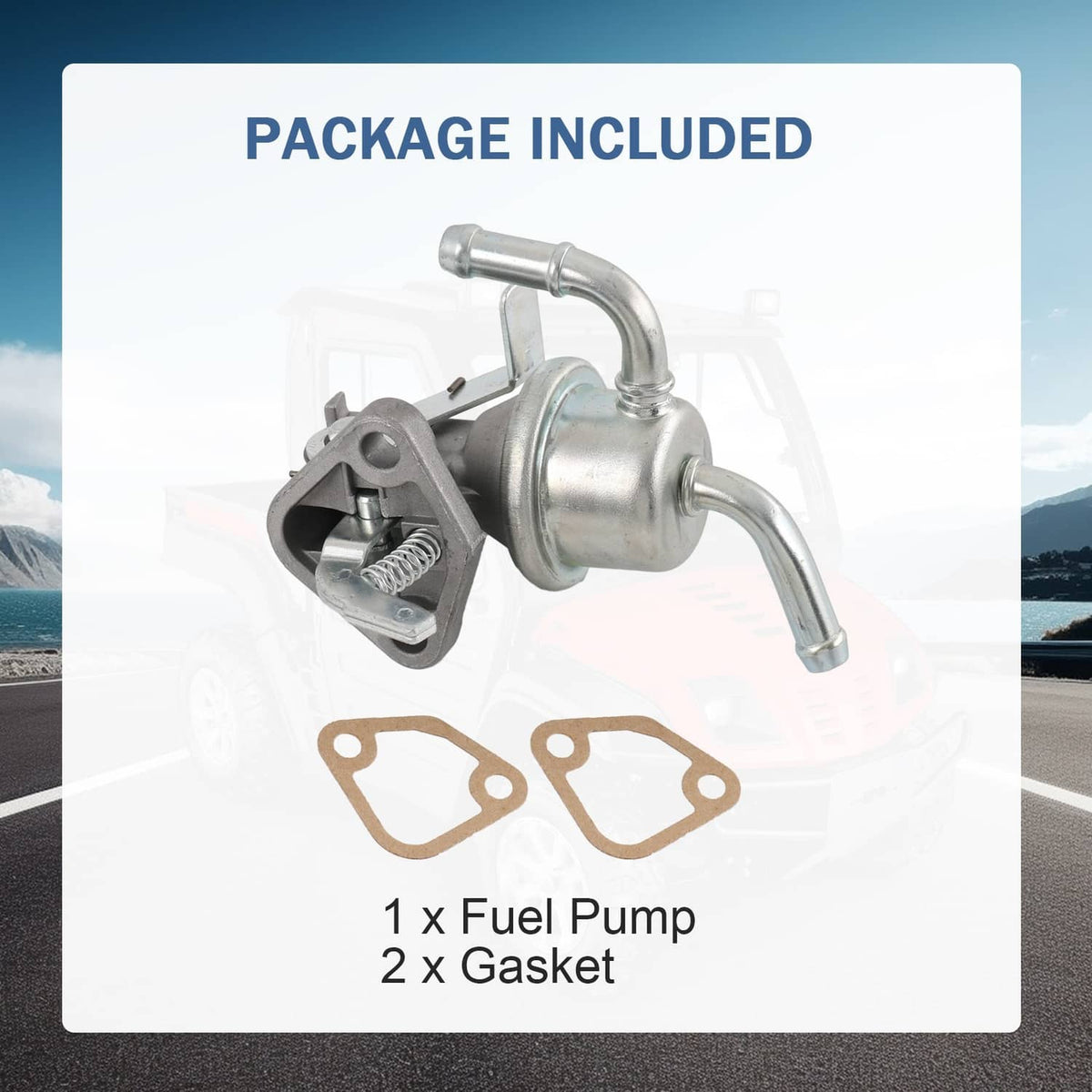 Fuel lift pump kit with metal pump and two gaskets included