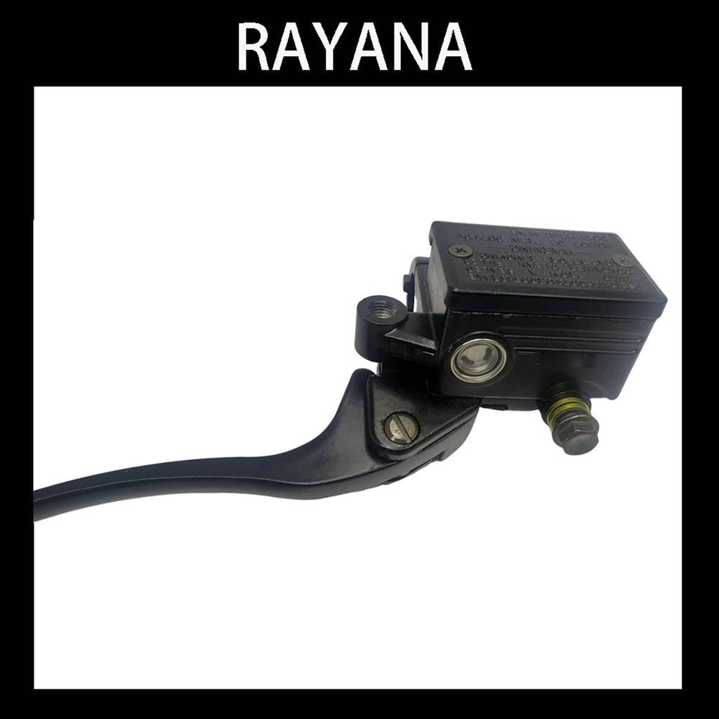 Brake master cylinder assembly with fluid reservoir and black hand lever