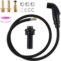 Universal kitchen sink side sprayer kit with black hose and bronze connectors
