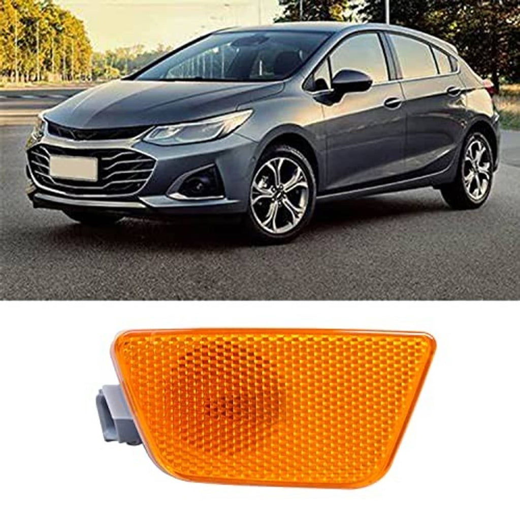 Amber side marker light for front bumper corner with gray mounting