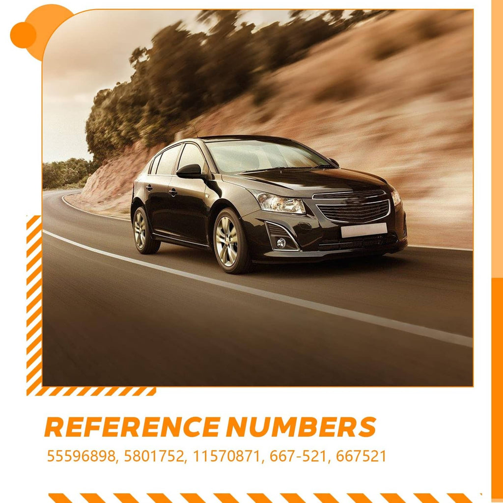 Car on road with reference numbers panel for engine coolant inlet hose fitment