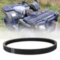 Drive belt for ATV, black rubber belt with toothed inner edge and side markings