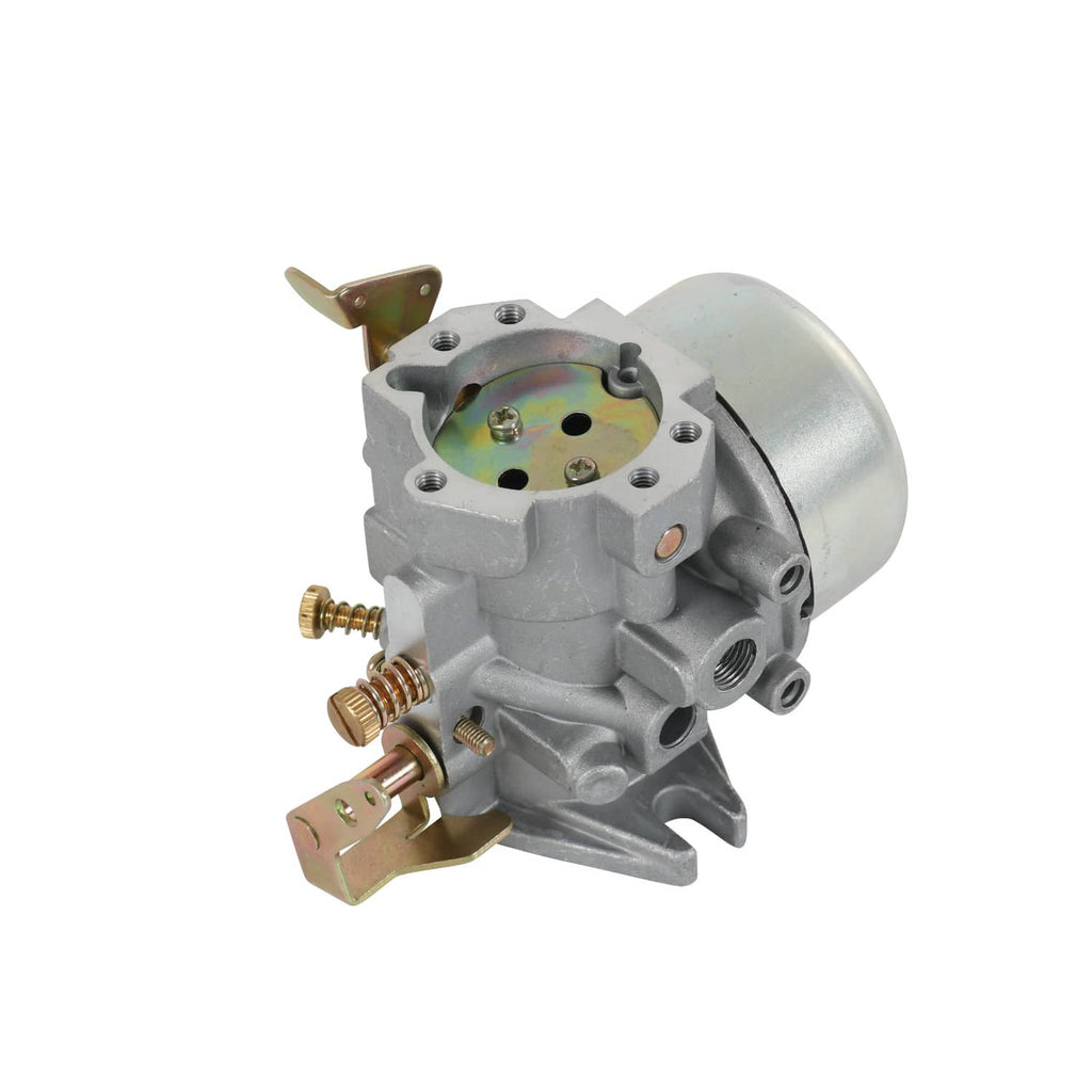 Silver carburetor with round air intake plate and brass float lever