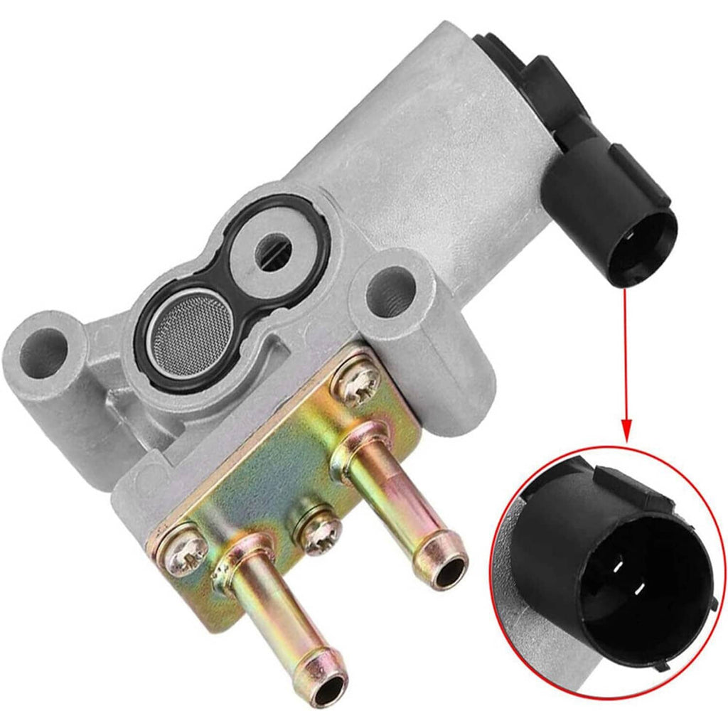 Idle Air Control Valve with highlighted black connector tip and silver metal housing