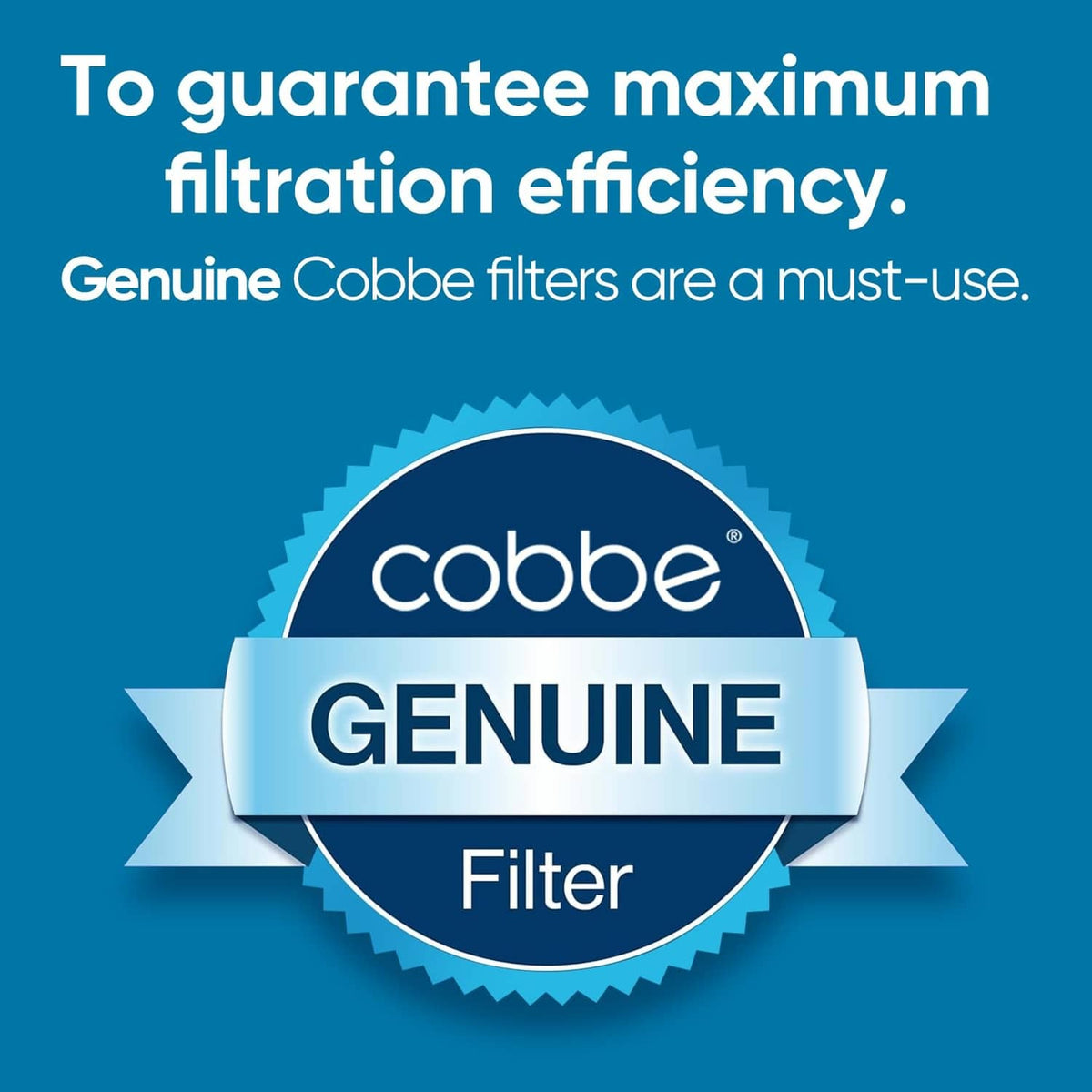 Cobbe genuine replacement filter badge