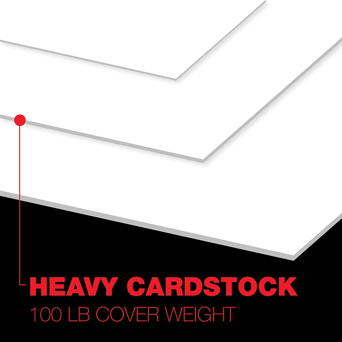 Heavy white cardstock paper showing thick layered sheets