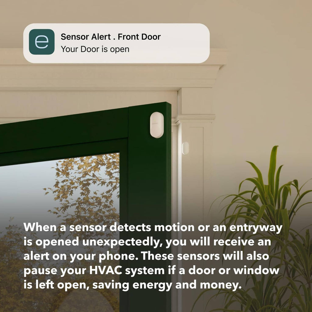 ecobee door sensor with front door alert notification