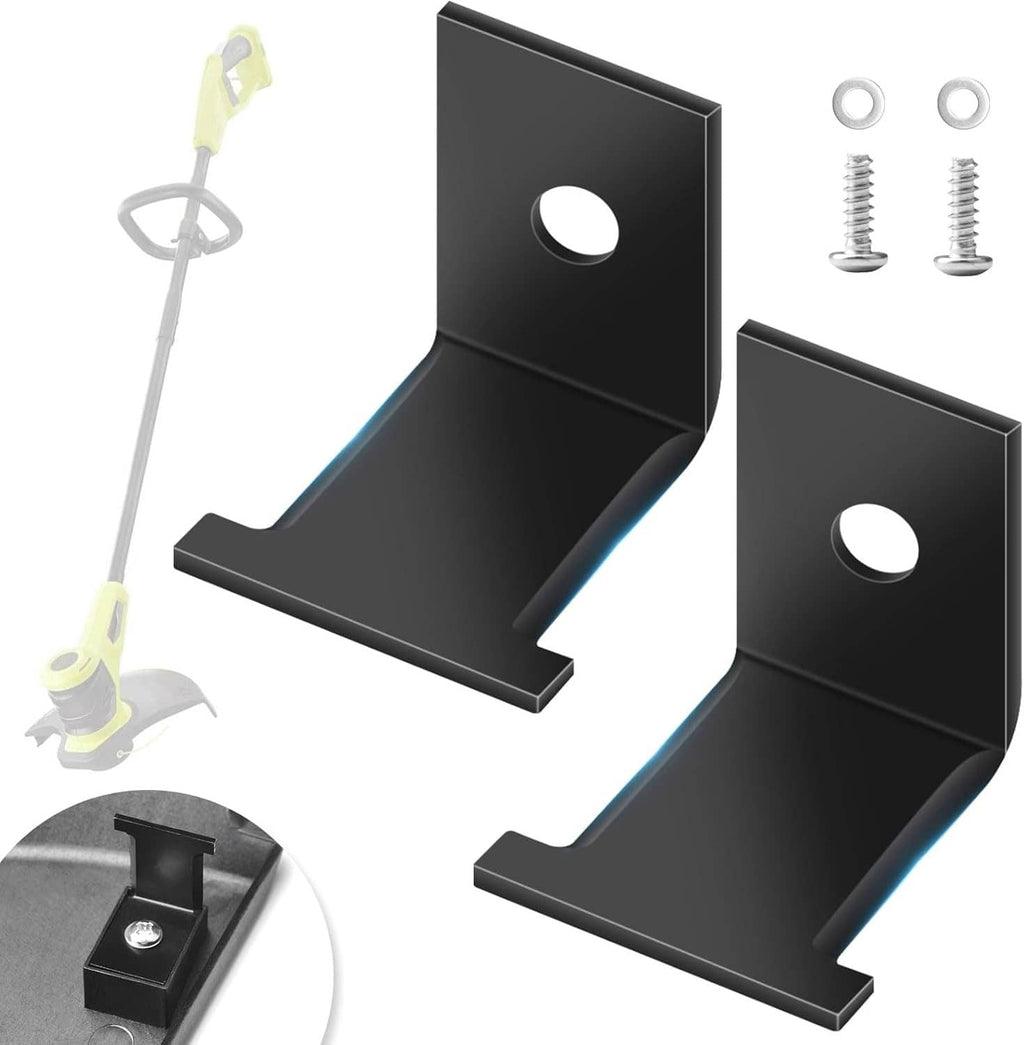Replacement line cut-off blades: two black brackets with slot holes and screws