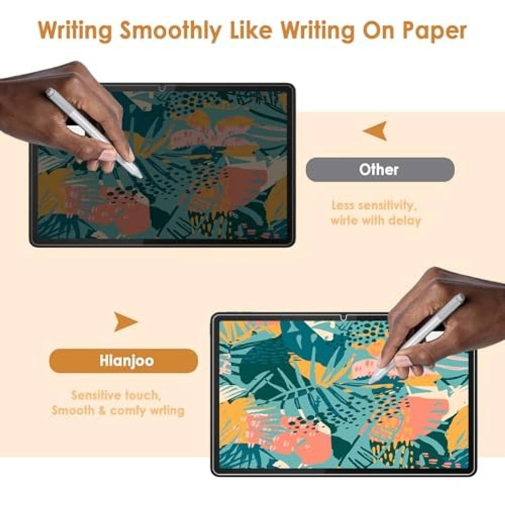Clear tablet screen protector with smooth writing feel, designed for stylus use