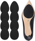 Set of four black anti-slip heel sole grip pads with textured tread