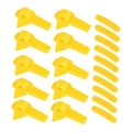 Yellow plastic tire bead breaker demount heads, assorted pieces