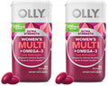 OLLY Ultra Women's Multi +Omega-3 softgels bottle with red label, 60 softgels.