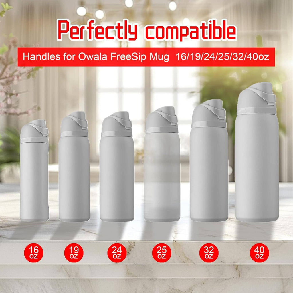 Multiple bottle carry loop handles in different sizes shown together, with red example.