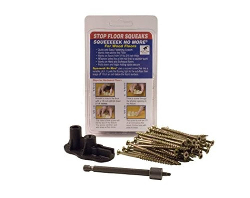 Hardwood floor counter snap kit instruction card with screws and anchor base