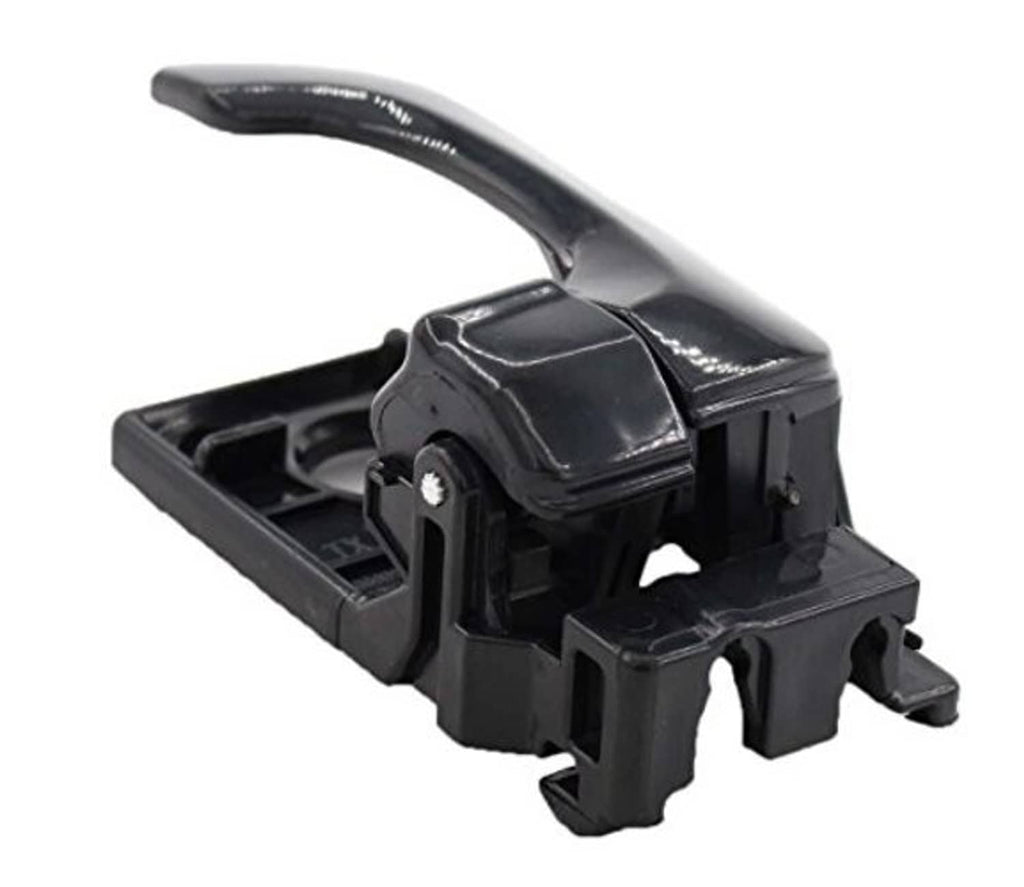 Black inside door handle with lever and housing, front driver side