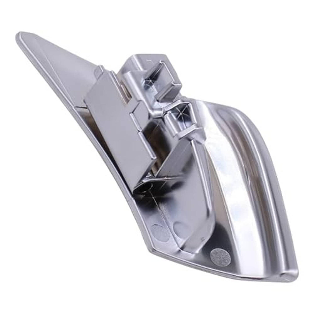 Silver seat down handle cover underside with clips and mounting points