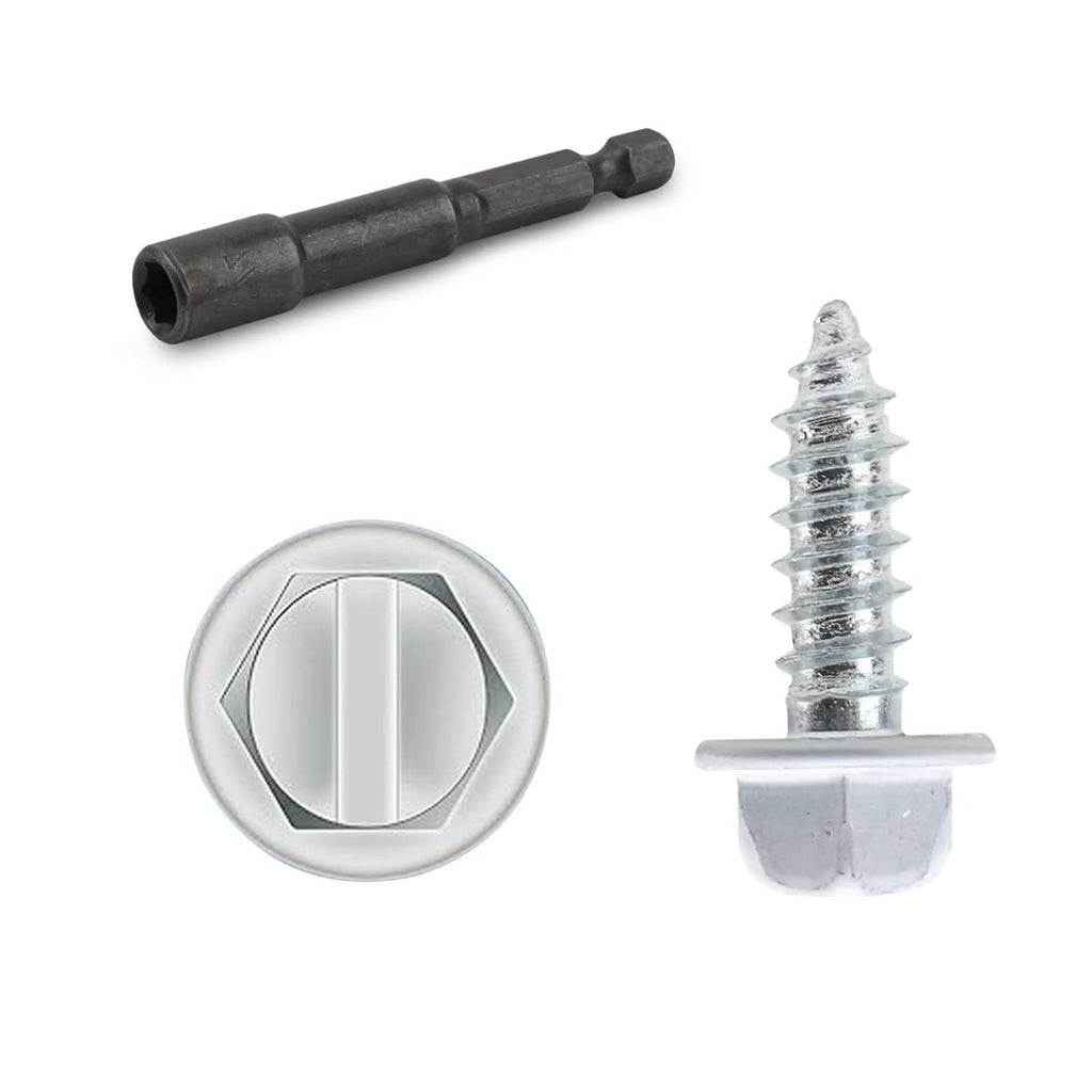 RivetOak BOPOWO Self-Tapping Gutter Screws White Painted 8-1/2（100pcs),