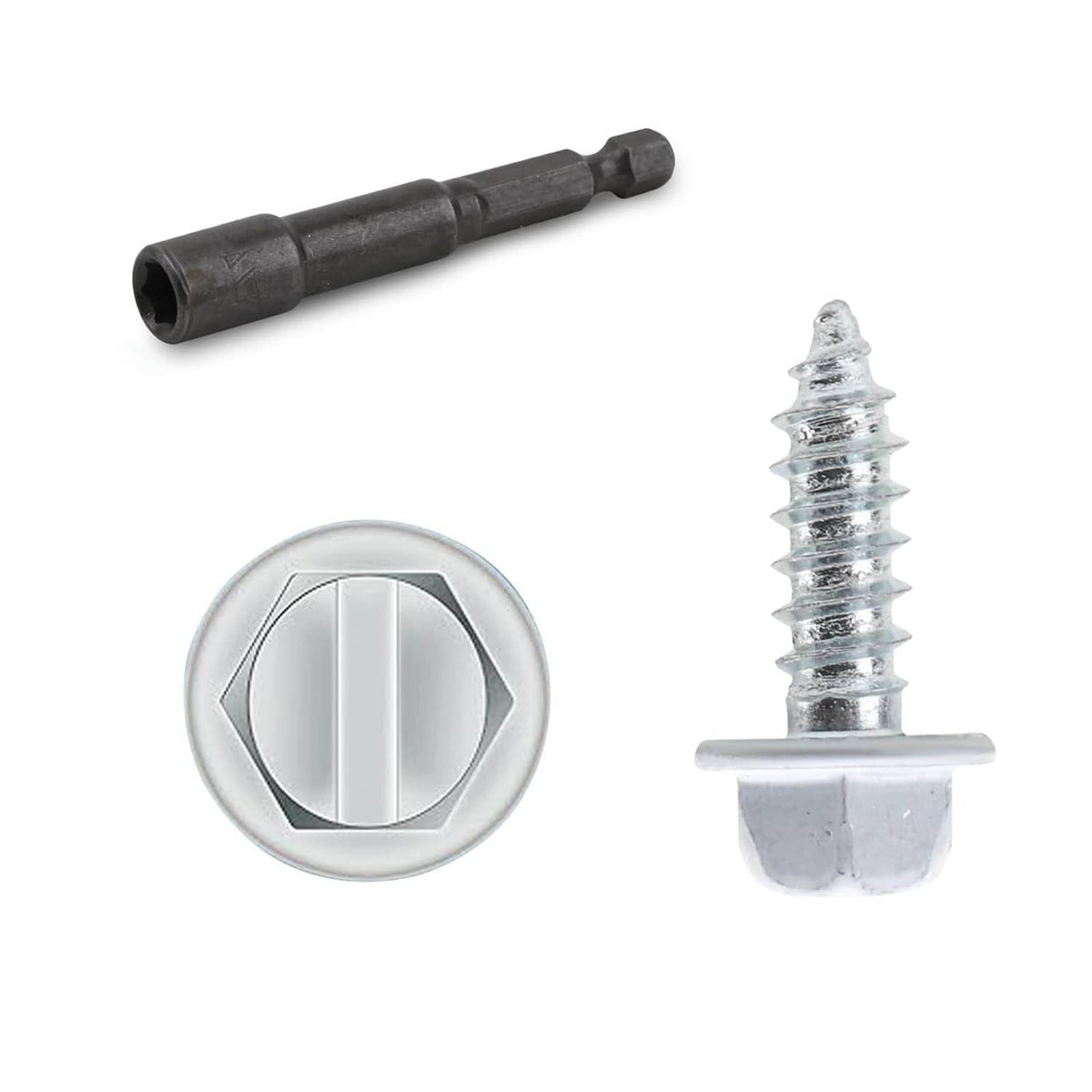 RivetOak BOPOWO Self-Tapping Gutter Screws White Painted 8-1/2（100pcs),