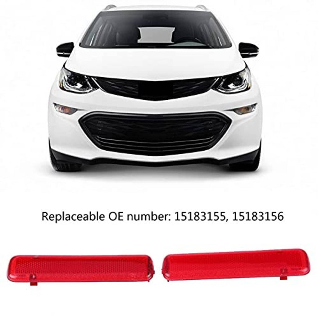 Red rear door reflector pair with rectangular lenses and visible mounting hardware tabs