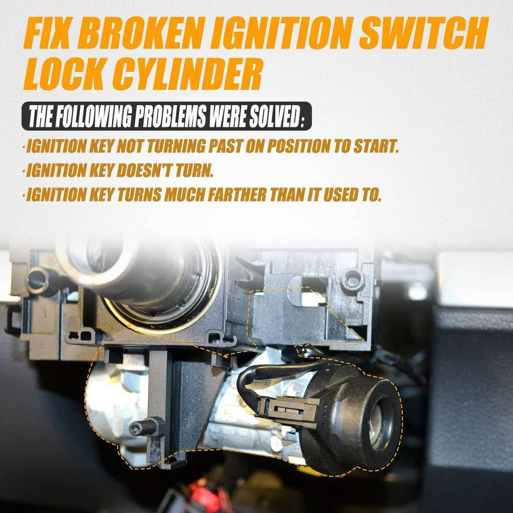Ignition switch lock cylinder assembly with key barrel and connector