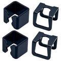 Black floor jack hoop clamp clips set of four, with U-shaped jaw openings