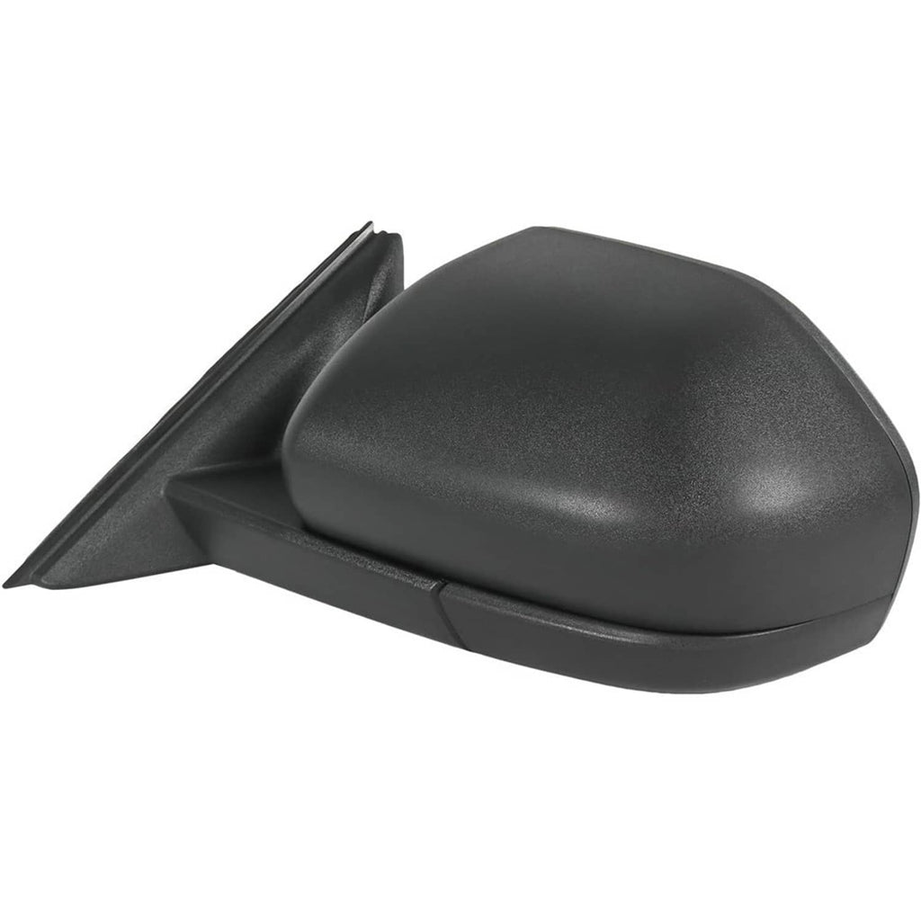 Black power folding side mirror housing with rear mounting fins