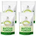 Soeos Organic Matcha Powder pouches, set of two, with bright green matcha graphics