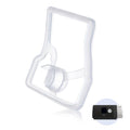 Replacement gasket for AirSense 10 water chamber, clear frame with white seal