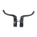 Pair of black road bike brake levers for 22.2mm handlebars, aluminum alloy