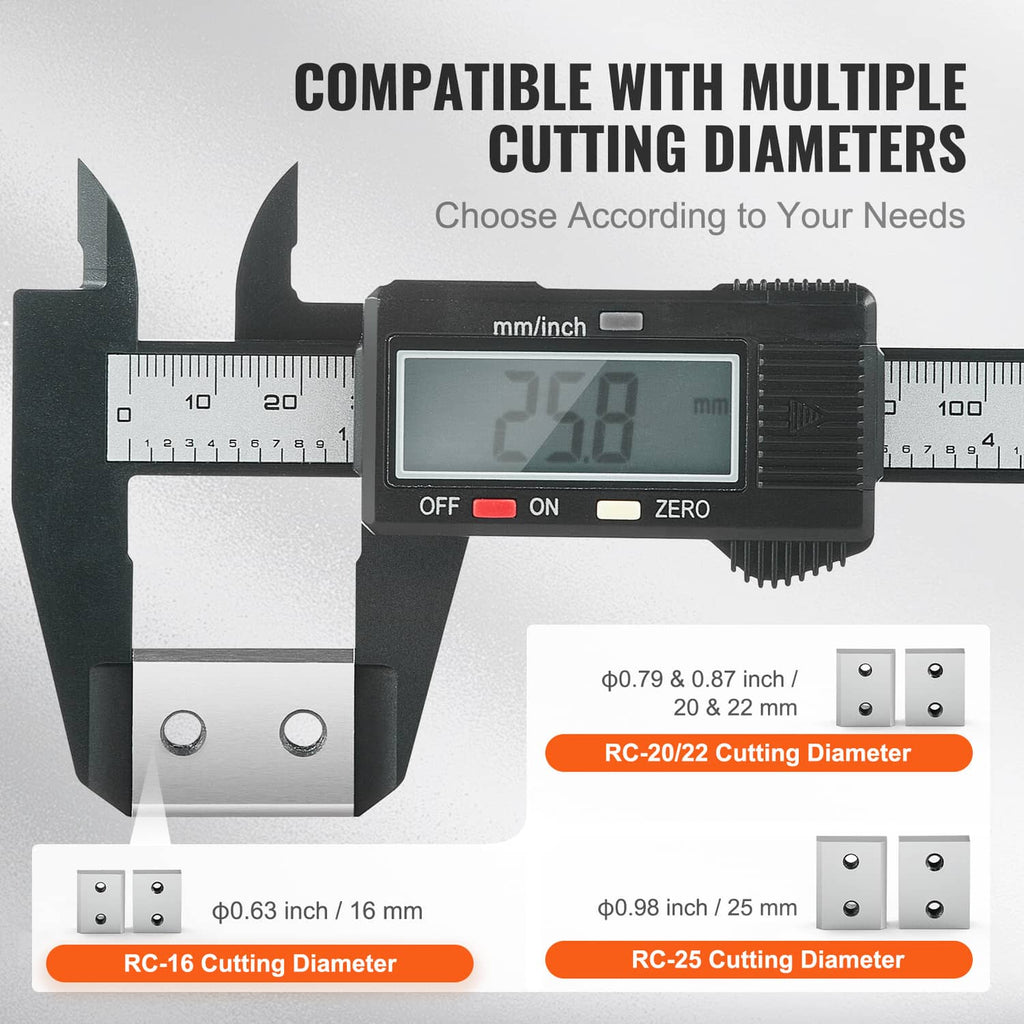 Rebar cutter replacement jaw blades, rectangular blocks with mounting holes