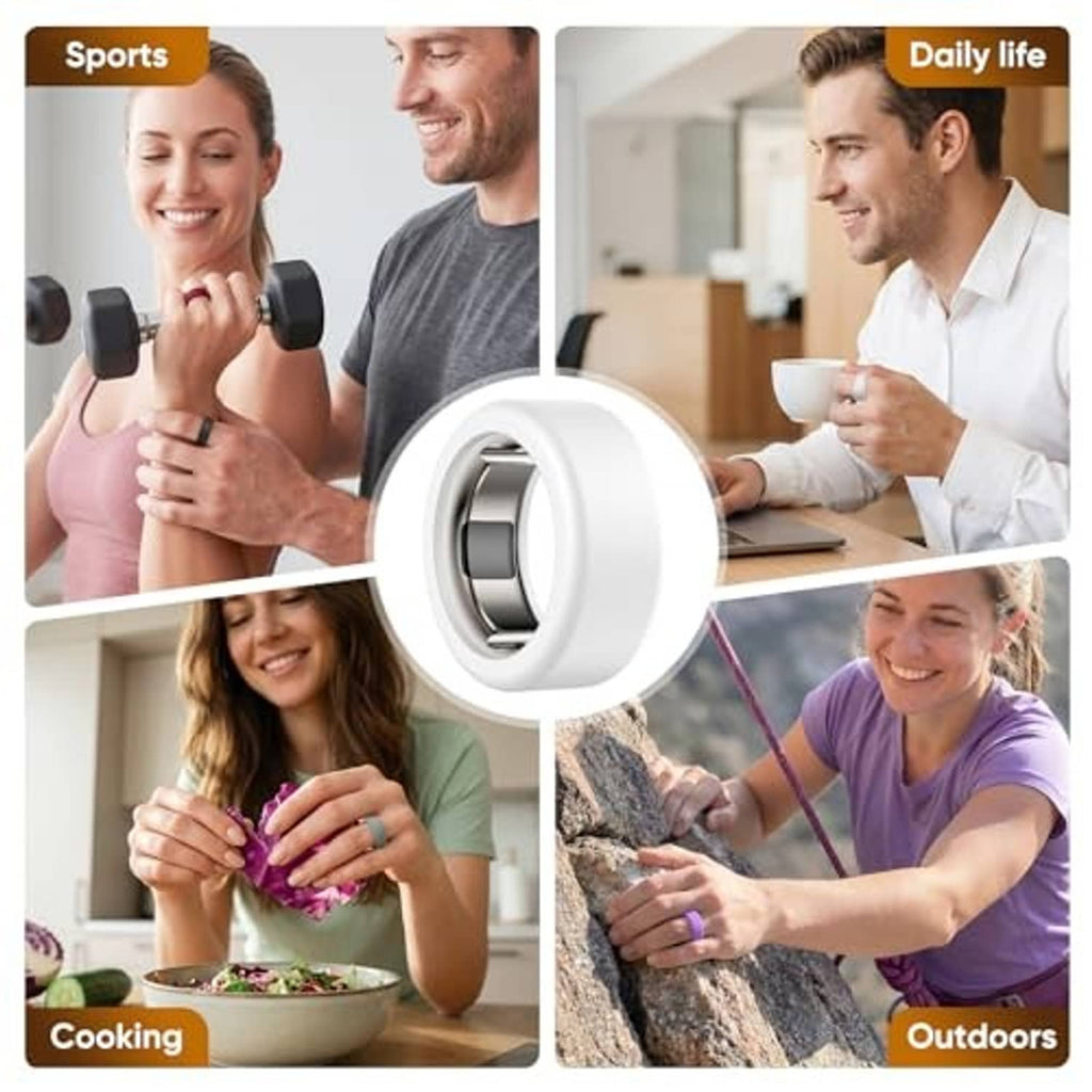 White silicone ring cover with metal contact opening