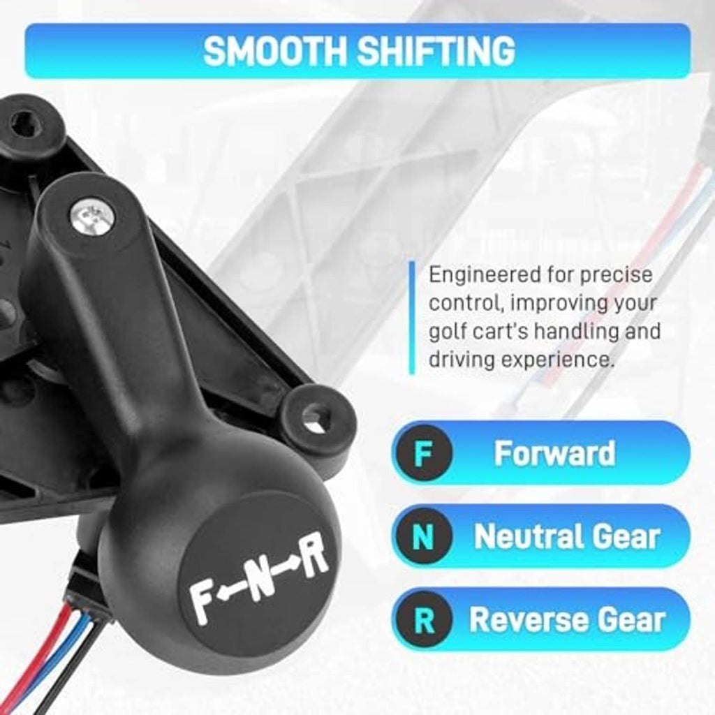Black forward-neutral-reverse shifter handle with control top and wiring connection