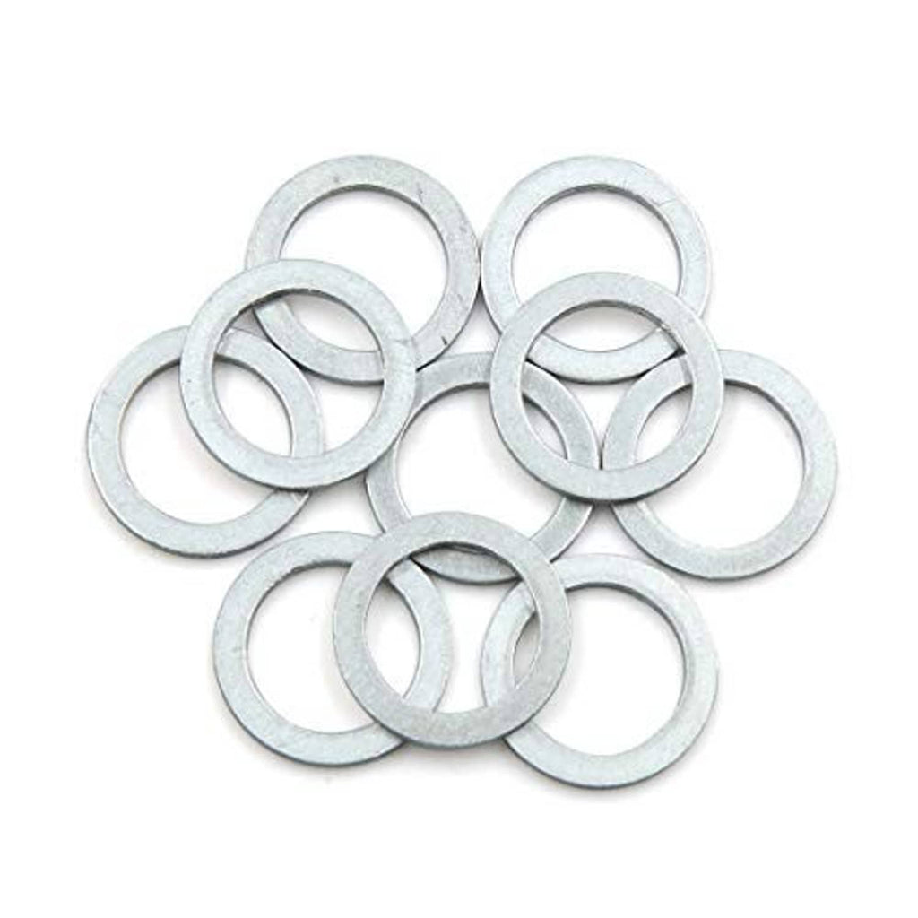Engine oil drain plug crush washers, 10-pack, light gray sealing rings