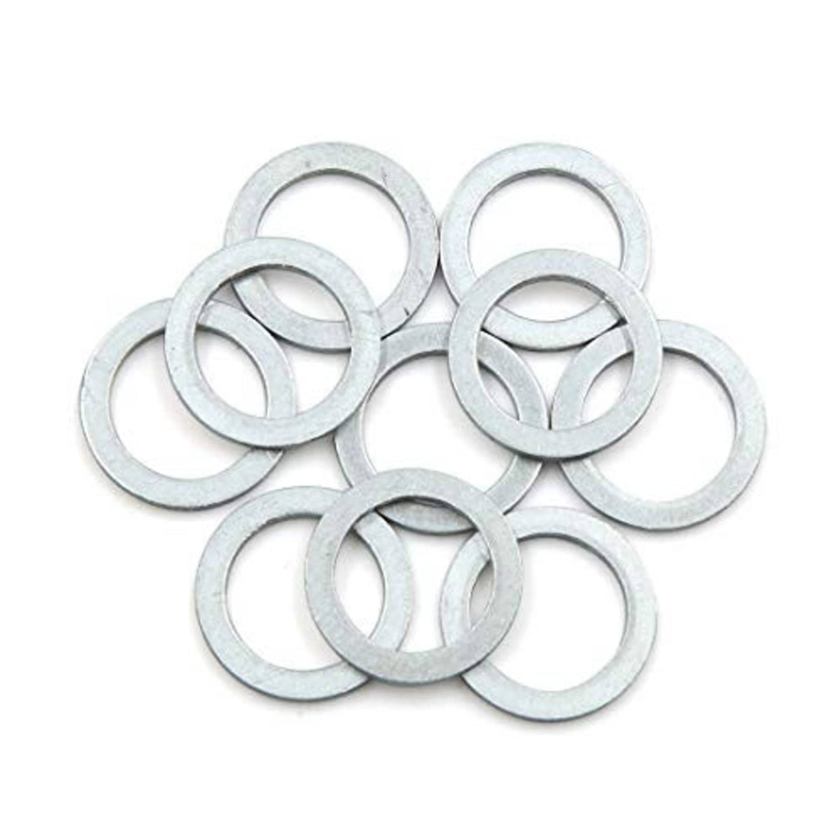 Engine oil drain plug crush washers, 10-pack, light gray sealing rings