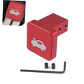 Red aluminum hood latch release handle with L-key and two screws