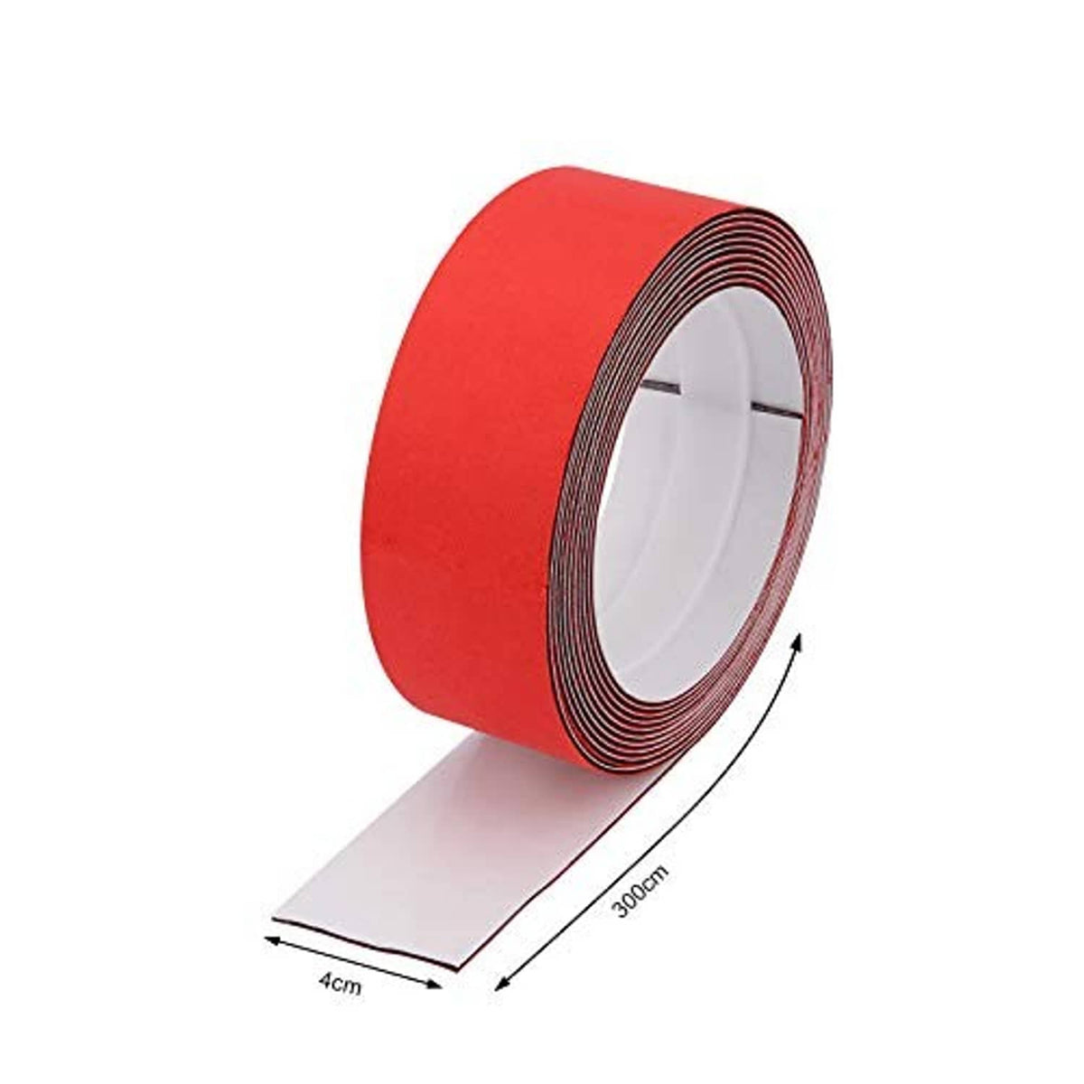 Red felt squeegee buffer roll with visible 4cm width and 300cm length