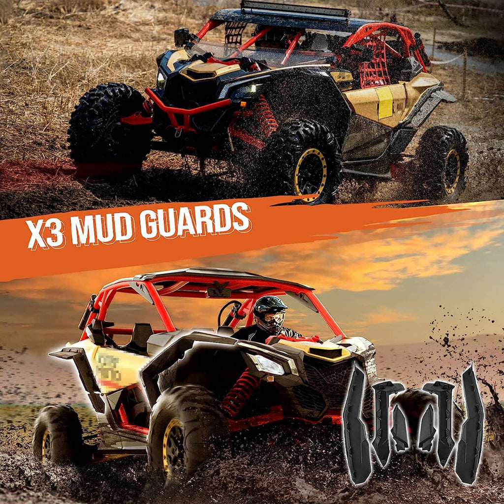 RivetOak X3 Fender Flares Extended Set fit for Can-Am Maverick X3 & X3 Max RS Turbo R RR