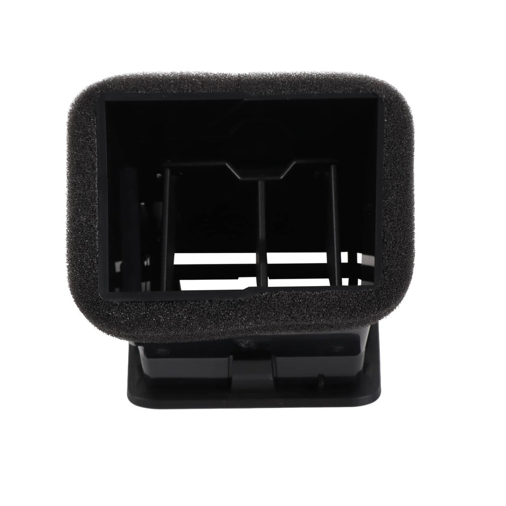 Black dashboard A/C vent insert with rectangular grille and foam edge, set of two