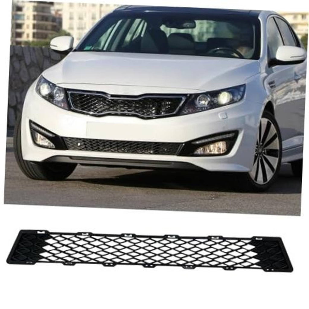 Front bumper lower grille insert with black diamond mesh pattern