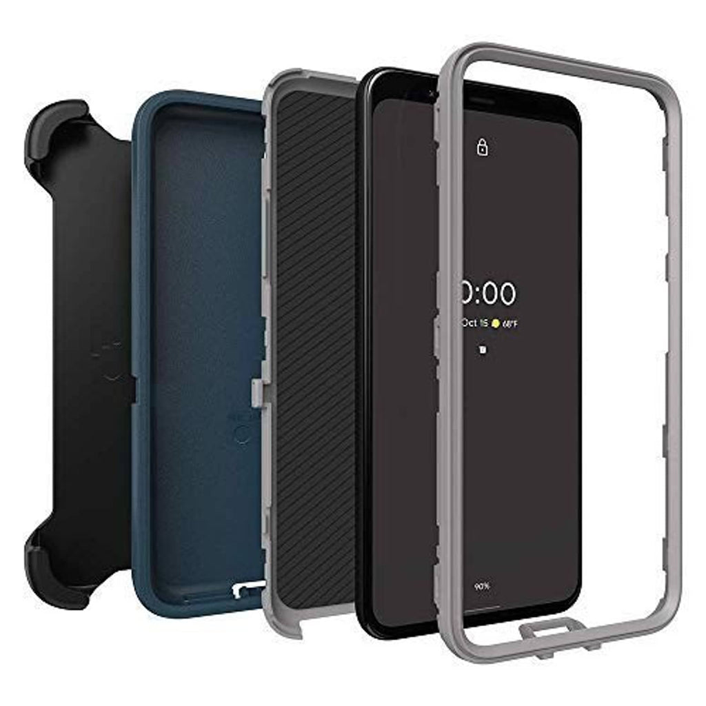 OtterBox Defender Series Pixel 4 case set with holster, dark blue and black shells