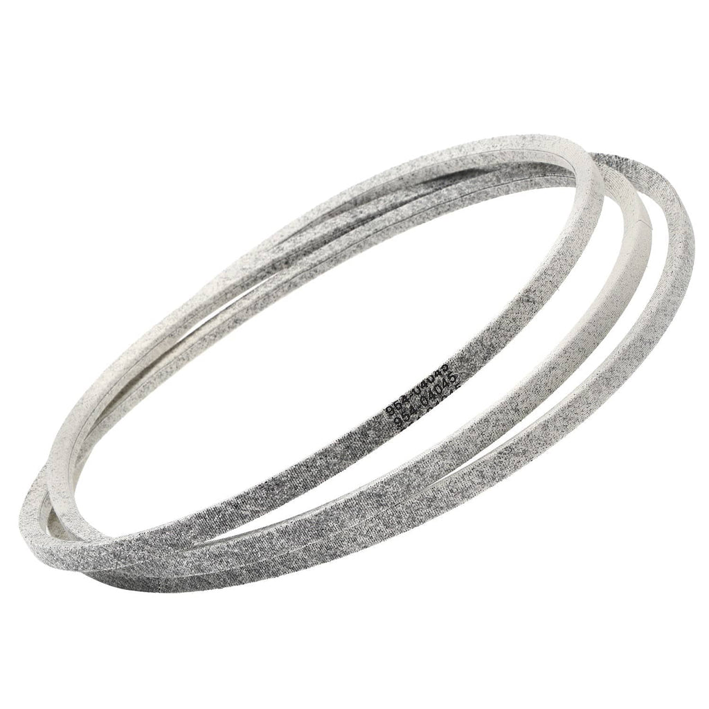 Gray deck V-belt with overlapping loops and textured outer fabric